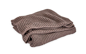 Matouk Orla Throw Blanket in Walnut - Fig Linens and Home