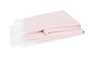 Pezzo Pink Cotton Throw | Matouk Blankets at Fig Linens and Home