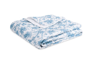 Quilted Coverlet - Matouk Schumacher San Cristobal Sky Blue Bedding - Fig Linens and Home