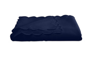 Navy Blue Tablecloth | Round Matouk Table Cloth - Savannah Gardens easy-care matelasse