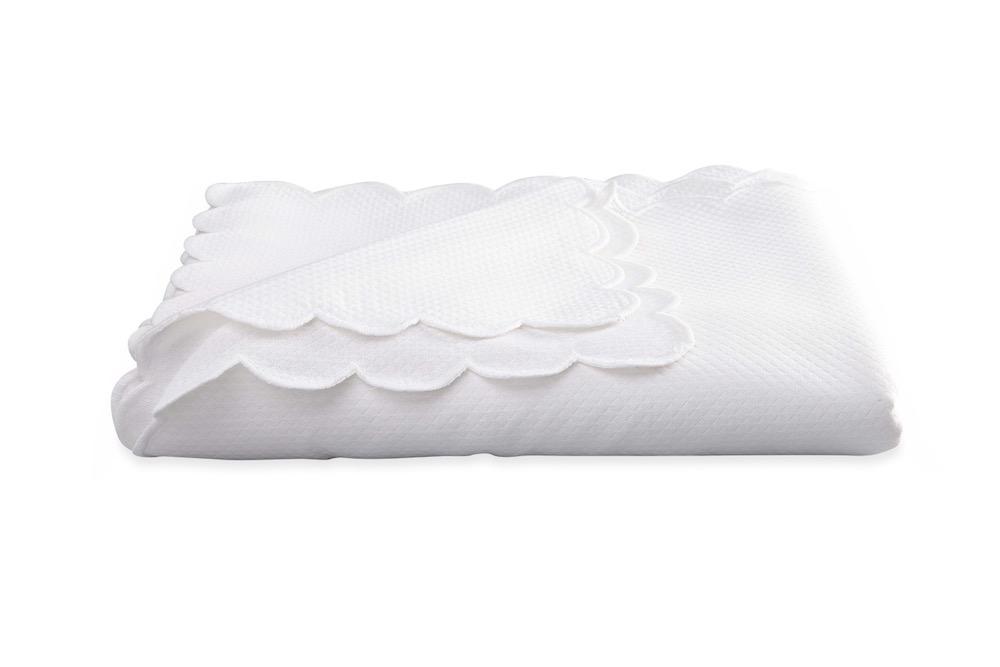 Savannah Gardens Oblong White Tablecloth | Matouk at Fig Linens