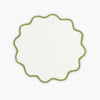 Matouk Scallop Round Placemat - Grass -  Circle Placemat