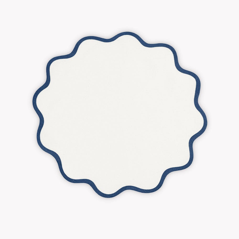 Matouk Scallop Round Placemat - Sapphire -  Circle Placemat