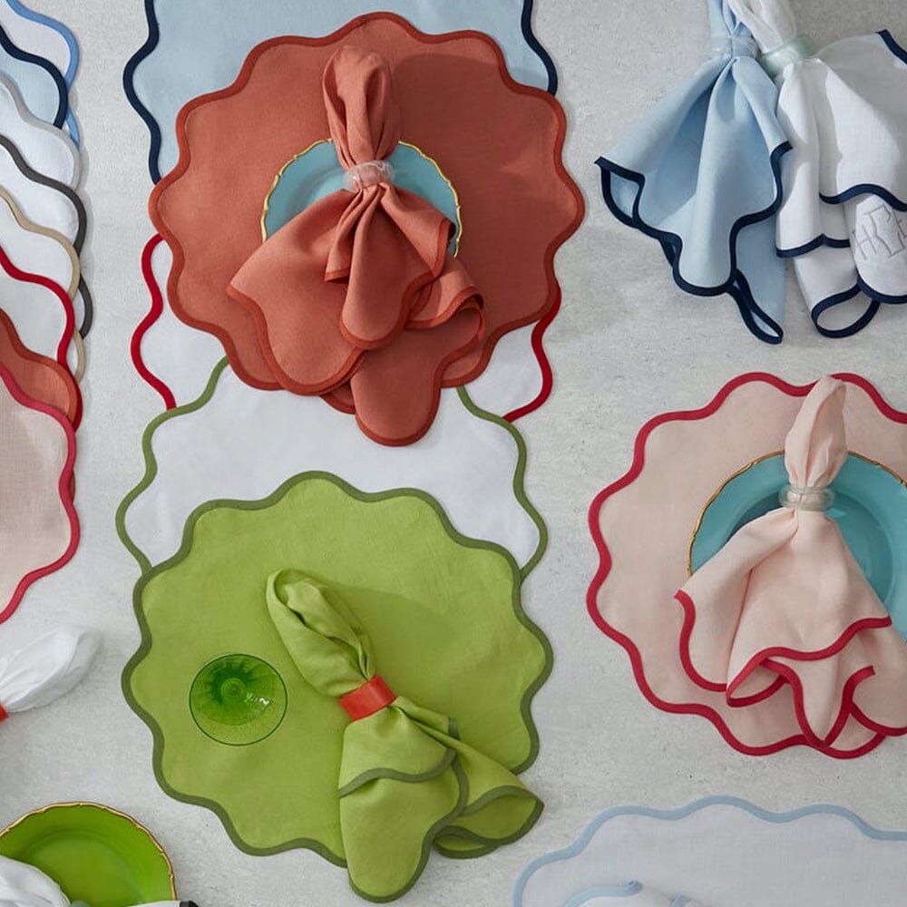 Scallop round placemats - Matouk Circle Placemat at Fig Linens and Home