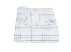 August Plaid Pool Duvet Cover | Matouk Schumacher at Fig Linens and Home