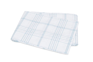 August Plaid Pool Flat Sheet | Matouk Schumacher at Fig Linens and Home