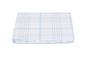August Plaid Pool Fitted Sheet | Matouk Schumacher at Fig Linens and Home