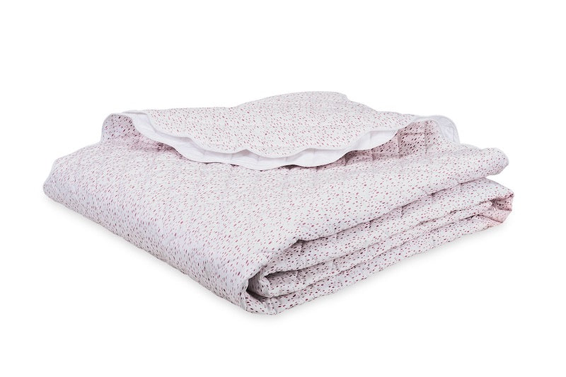 Matouk Schumacher Quilt - Celine Pink Quilted Coverlet at Fig Linens and Home