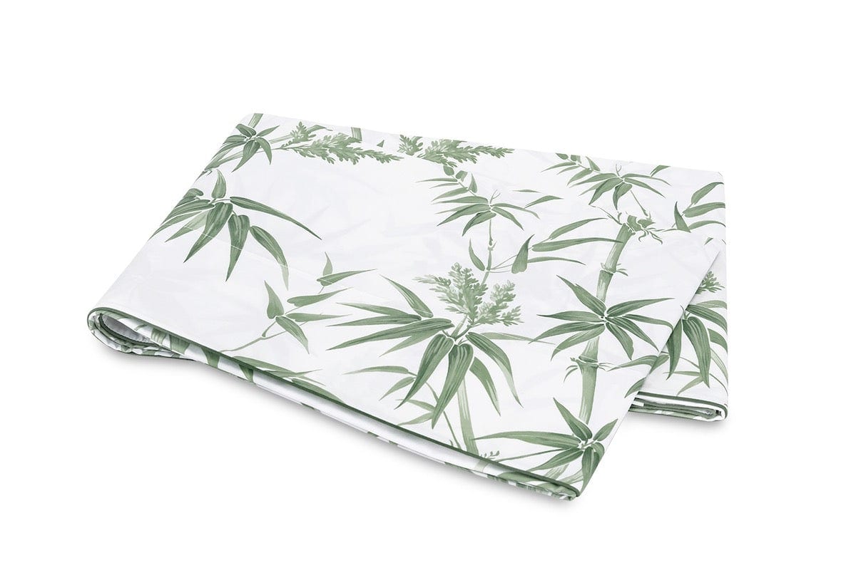 Flat Sheet - Dominique Palm Green Bedding by Matouk Schumacher at Fig Linens and Home