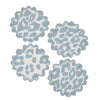 Matouk Schumacher Iconic Leopard Sky Blue Cocktail Napkins - Fig Linens and Home