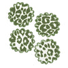 Matouk Schumacher Iconic Leopard Green Cocktail Napkins - Fig Linens and Home