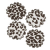 Matouk Schumacher Iconic Leopard Cinder Brown Cocktail Napkins - Fig Linens and Home