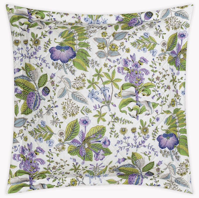 Pomegranate Linen Quilt in Lilac Matouk Schumacher FIG LINENS AND HOME