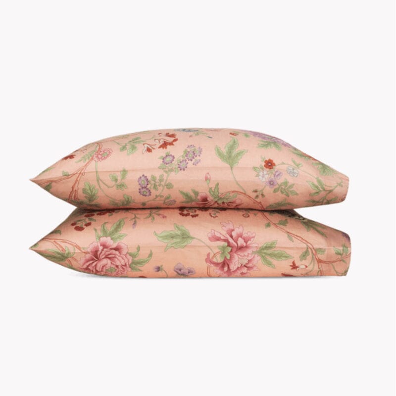 Pillowcases - Simone Linen Bedding in Apricot by Matouk Schumacher at Fig Linens and Home