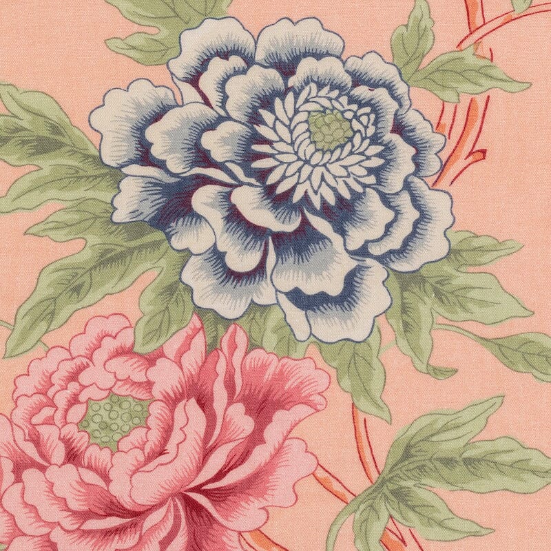 Swatch of Fabric - Simone Linen Bedding in Apricot by Matouk Schumacher at Fig Linens and Home