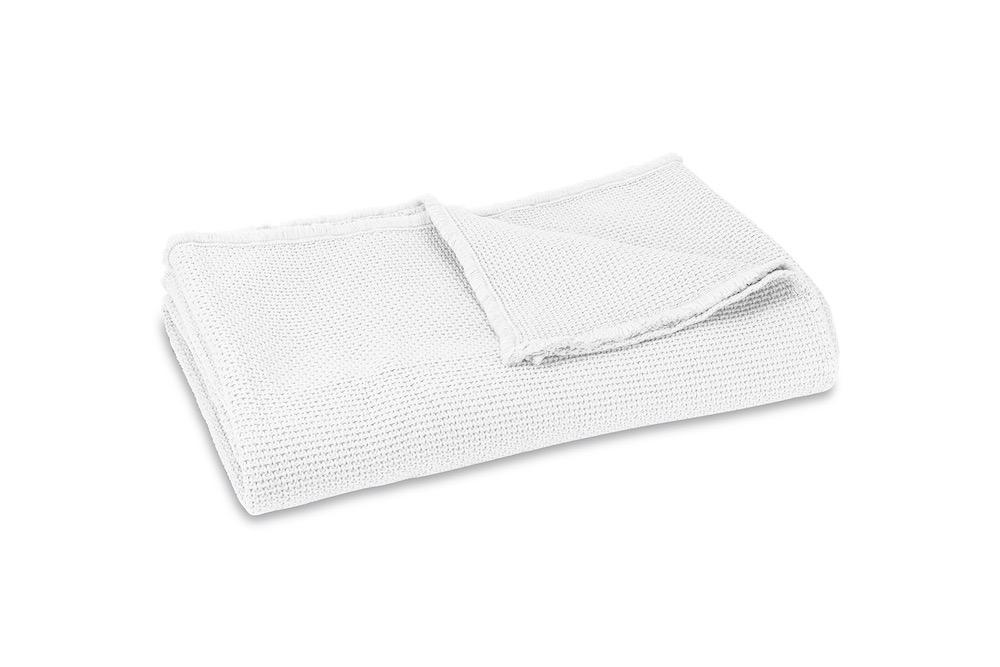 Blanket - Selah White Coverlet | Matouk Bedding at Fig Linens and Home