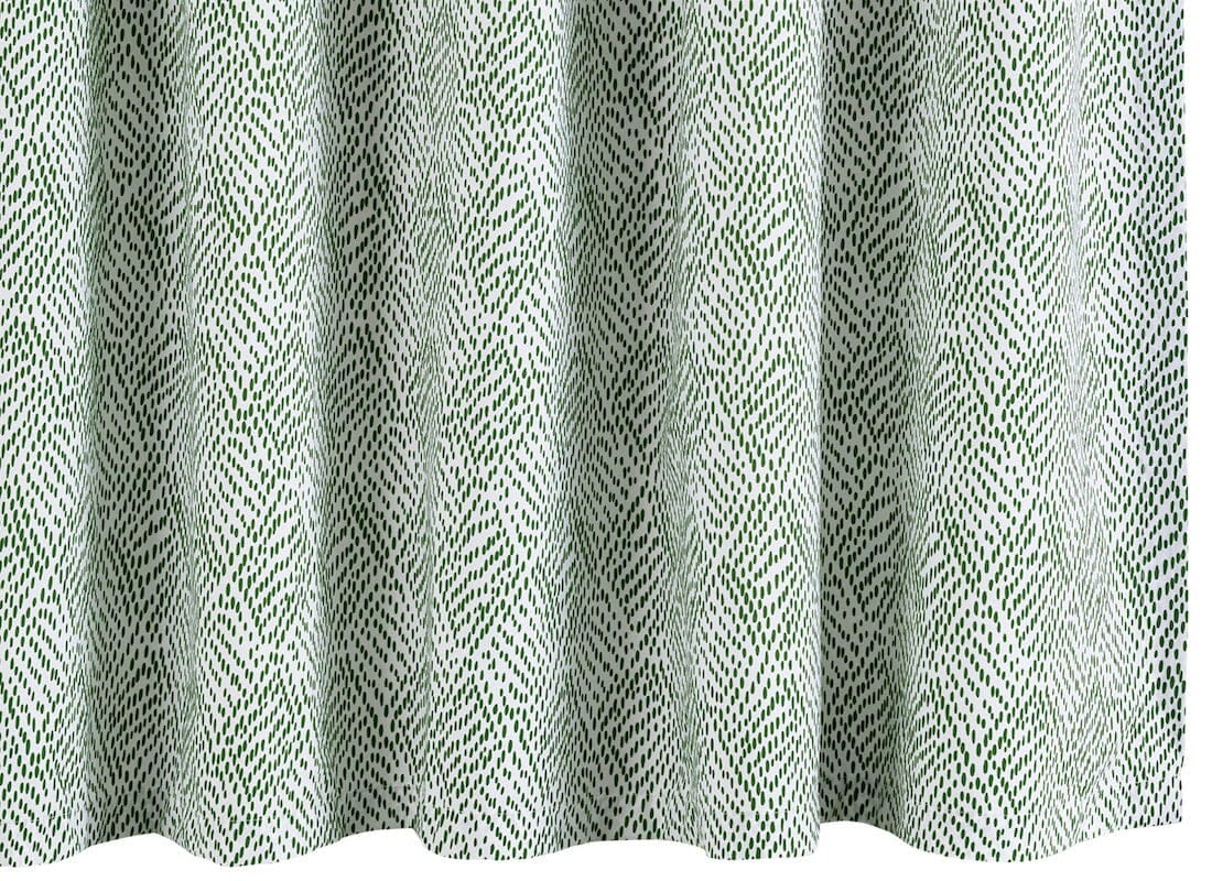 Shower Curtain Duma Diamond in Grass Green | Matouk Shower Curtains at Fig Linens and Home