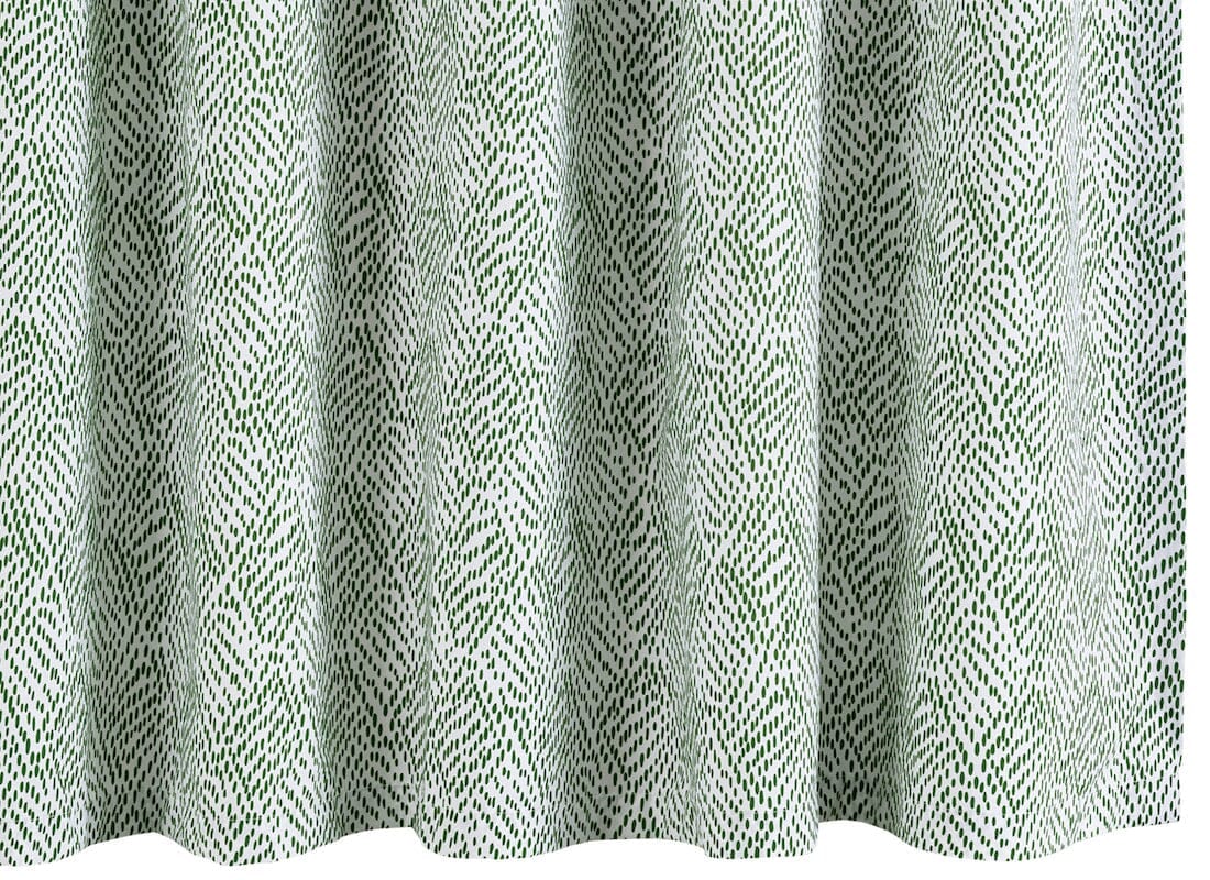 Shower Curtain Duma Diamond in Grass Green | Matouk Shower Curtains at Fig Linens and Home