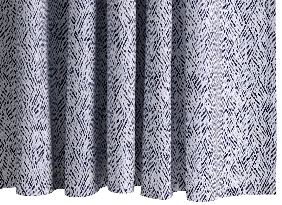 Shower Curtain Duma Diamond in Navy Blue | Matouk Shower Curtains at Fig Linens and Home