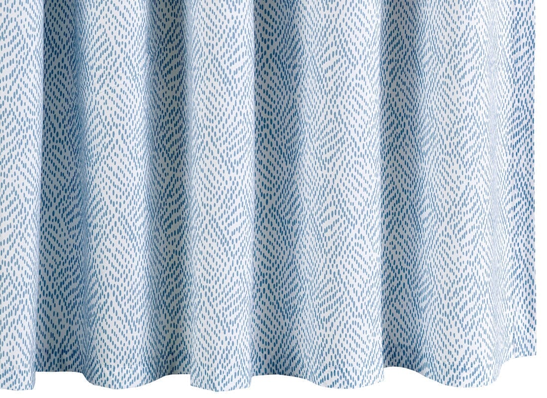 Shower Curtain Duma Diamond in Sky Blue | Matouk Shower Curtains at Fig Linens and Home