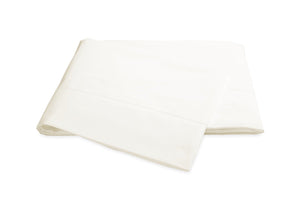 Matouk Sierra Hemstitch Ivory Flat Sheet | Percale Bedding at Fig Linens
