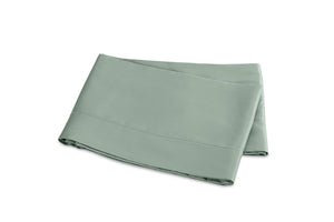 Matouk Flat Sheet - Talita Satin Stitch Celadon Green - Giza Cotton Bedding at Fig Linens and Home