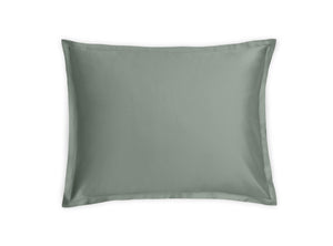 Matouk Pillow Sham - Talita Satin Stitch Celadon Green - Giza Cotton Bedding at Fig Linens and Home