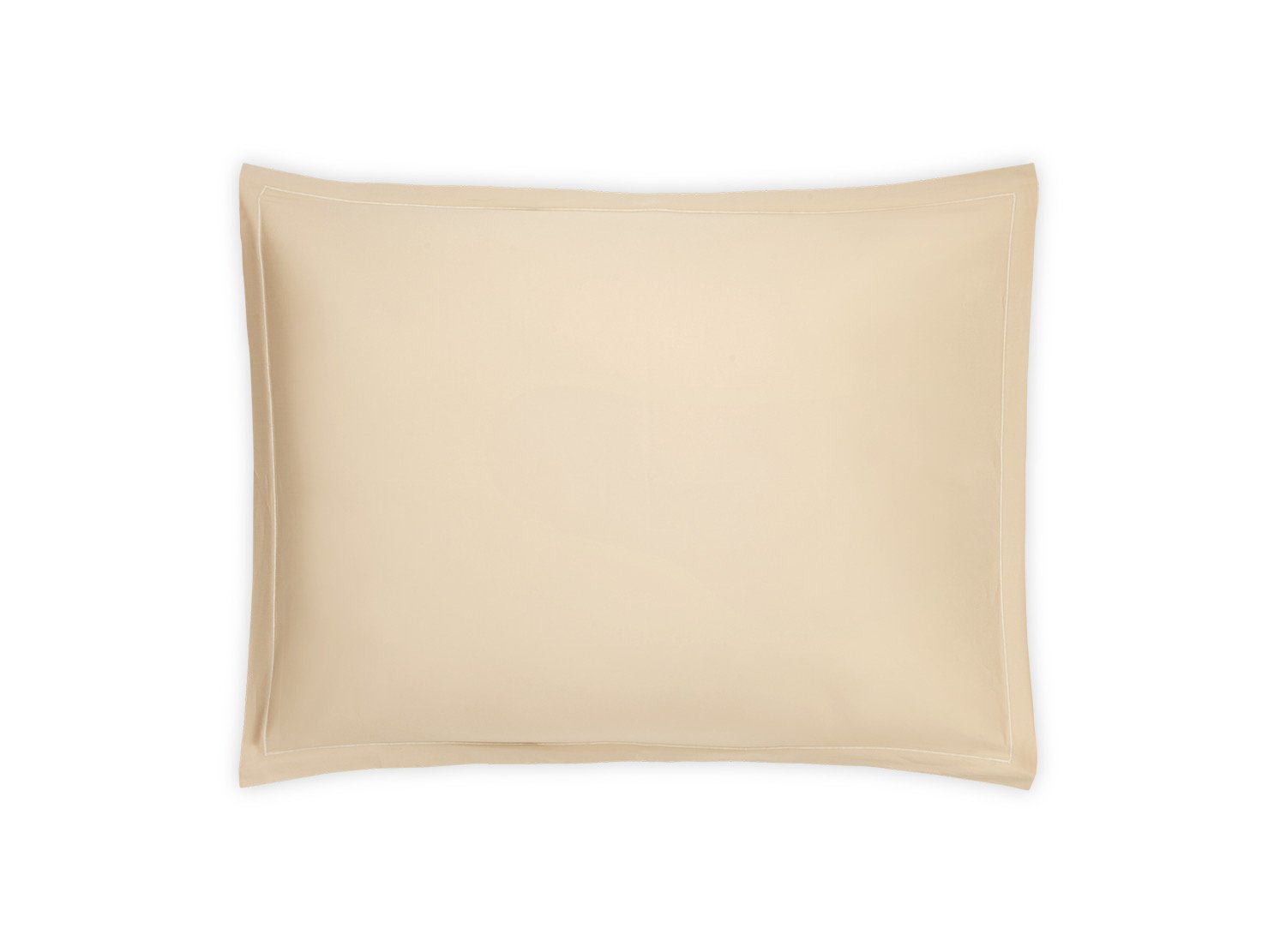 Matouk Pillow Sham - Talita Satin Stitch Champagne - Giza Cotton Bedding at Fig Linens and Home