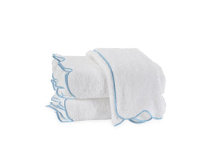 Matouk Towels - Cairo Scallop Light Blue - Fig Linens and Home