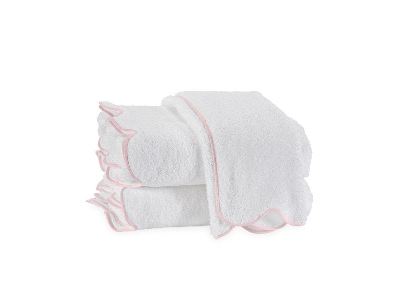 Matouk Towels - Cairo Scallop Pink Towels - Fig Linens and Home