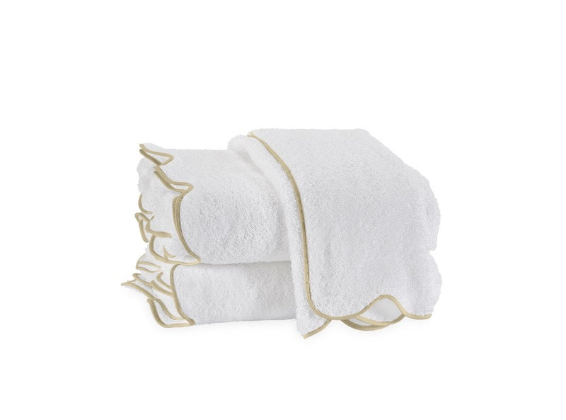 Matouk Towels - Cairo Scallop Sand Towels - Fig Linens and Home