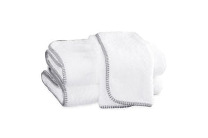 Matouk Whipstitch Nickel Bath Towels | Fig Linens
