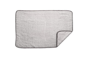Matouk Whipstitch Pearl and Charcoal Tub Mats | Fig Linens
