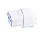 Matouk Towels - Cairo Towels in White with Azure Blue | Matouk Towels at Fig Linens and Home