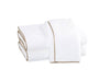Cairo Towels in White with Linen by Matouk at Fig Linens and Home