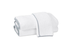 Cairo Bath Towels by Matouk | White with Pool Trim 