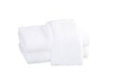 Matouk Cairo Towels in White with White | Fig Linens and Home - View of Stack of Towels