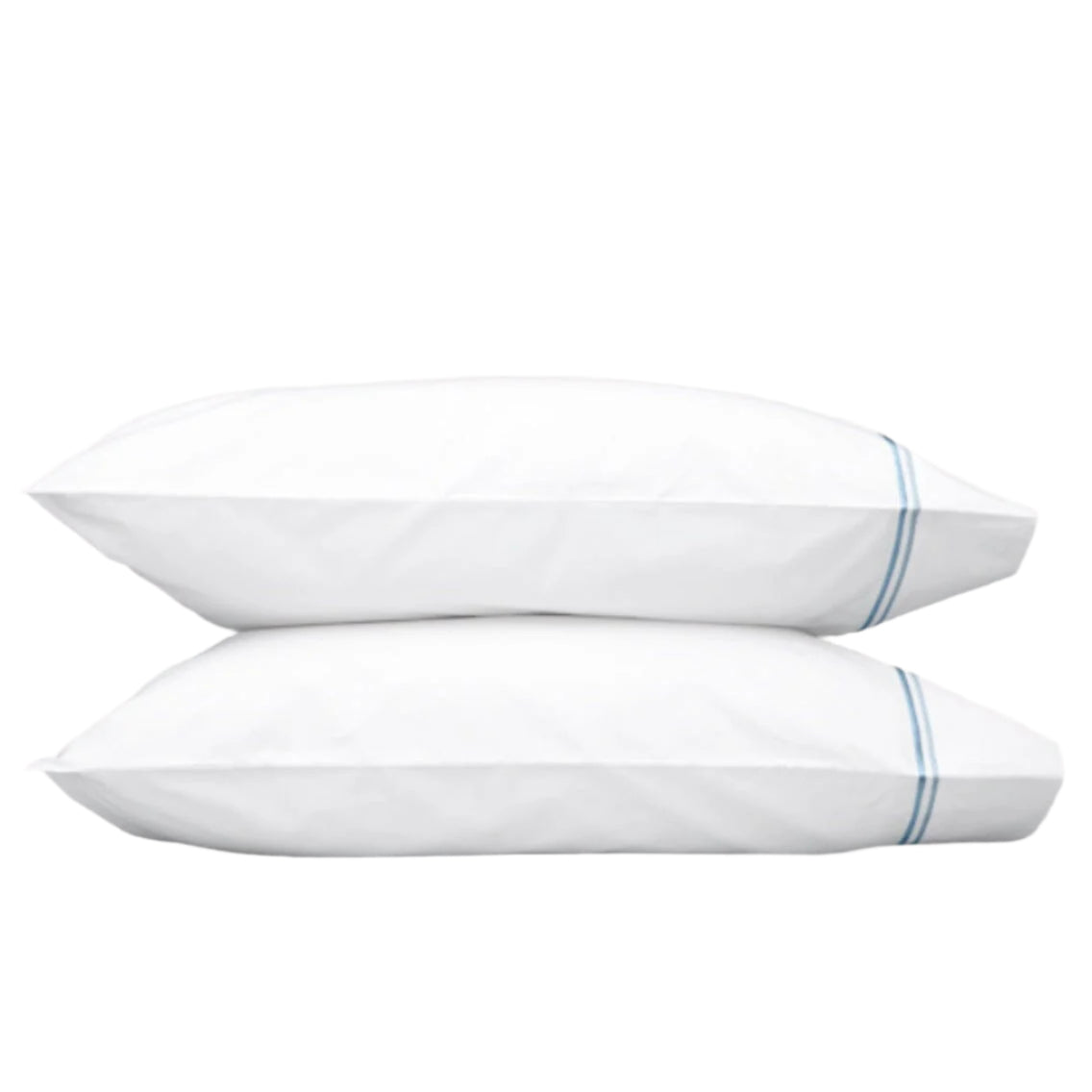 Essex Pillowcases - Matouk Essex Light Blue Bedding - Fig Linens and Home