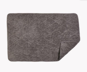 Cairo Quilted Tub Mat by Matouk | Smoke with Smoke Trim 