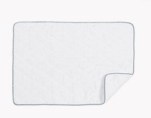 Cairo Quilted Tub Mat by Matouk | White with Pool Trim 
