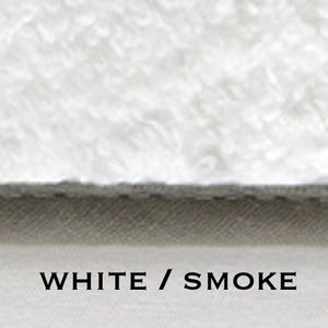 matouk smoke on white cairo towels with straight piping - Swatch