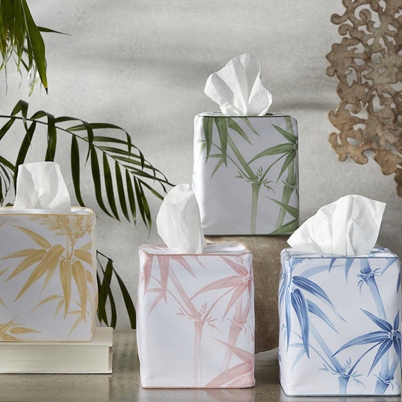Dominique Tissue Box Covers - Matouk Bath at Fig Linens and Home - Luxury Bath