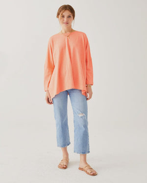 Catalina Long Sleeve Tee Shirt in Coral Rose by Mer Sea | Mersea Tee Shirts at Fig Linens and Home 3