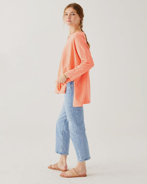 Catalina Long Sleeve Tee Shirt in Coral Rose by Mer Sea | Mersea Tee Shirts at Fig Linens and Home 5