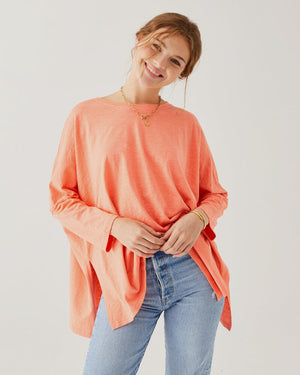 Catalina Long Sleeve Tee Shirt in Coral Rose by Mer Sea | Mersea Tee Shirts at Fig Linens and Home 7