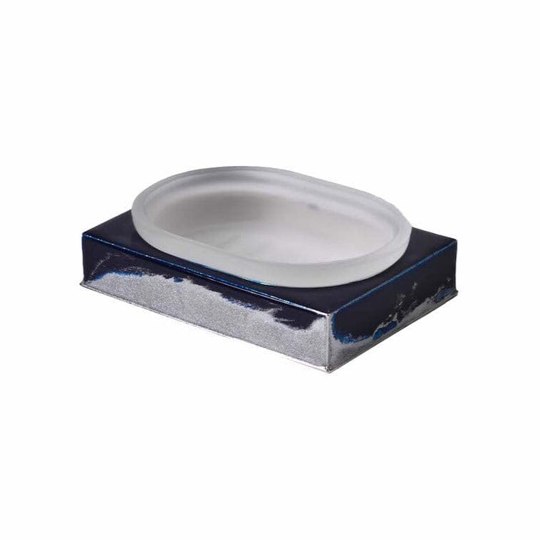 Mike and Ally Bathroom Accessories  - Lava Midnight Square Soap Dish