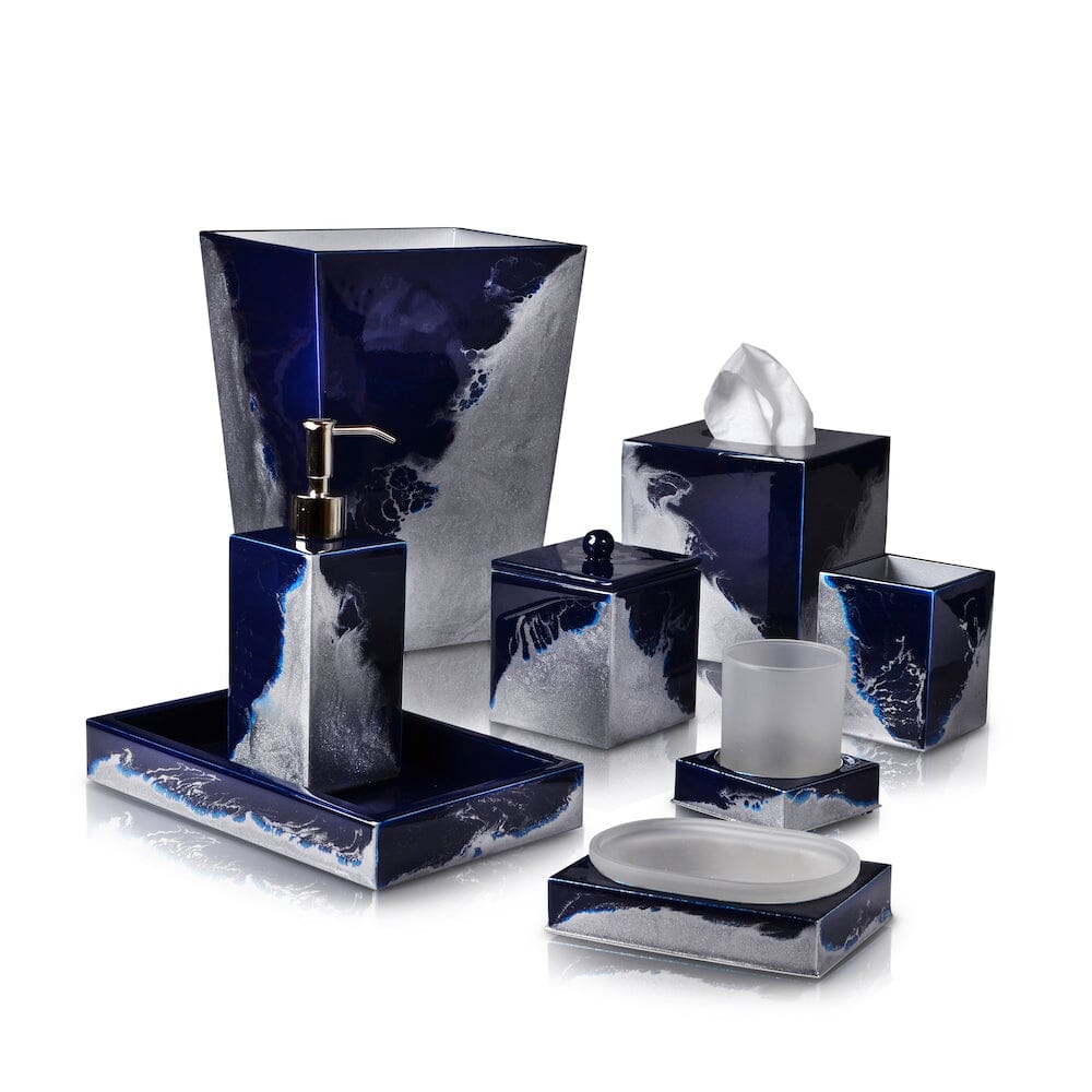 Lava Midnight &amp; Silver Bath Accessories by Mike + Ally