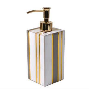 Bath Accessories - Catalina Natural Gold Box Lotion Pump at Fig Linens and Home