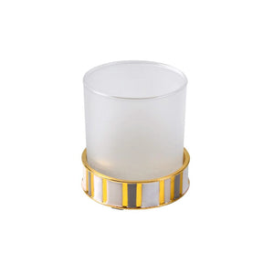 Bath Accessories - Catalina Natural Gold Round Tumbler at Fig Linens and Home