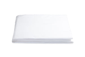 Milano Percale White Fitted Sheet for Lowell Black Bedding by Matouk